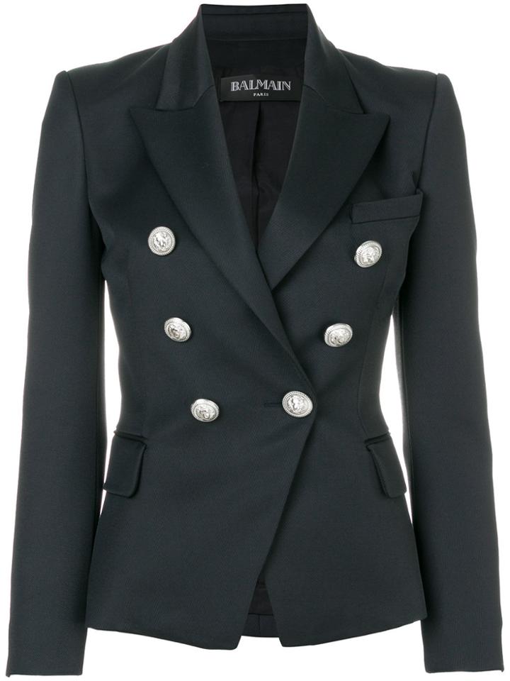 Balmain Button-embellished Blazer - Blue