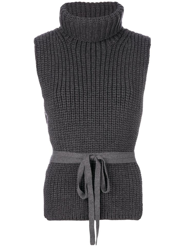 Philosophy Di Lorenzo Serafini Roll Neck Sleeveless Pullover - Grey