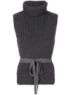 Philosophy Di Lorenzo Serafini Roll Neck Sleeveless Pullover - Grey