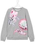 Kenzo Kids Teen Floral Print Sweatshirt - Grey