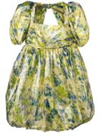 Vivetta Floral Print Puff Dress - Yellow