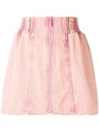 Miu Miu High-waisted Denim Skirt - Pink