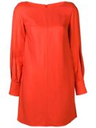 Elisabetta Franchi Slit Sleeve Shift Dress - Orange