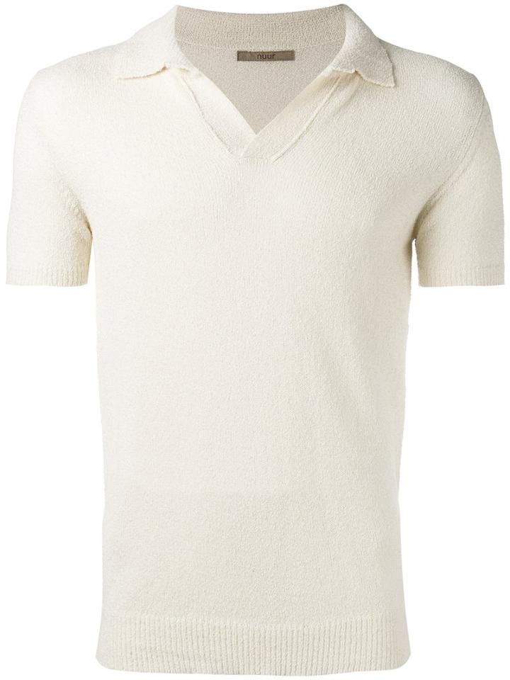 Nuur Plain Polo Shirt, Men's, Size: 48, White, Cotton/polyamide