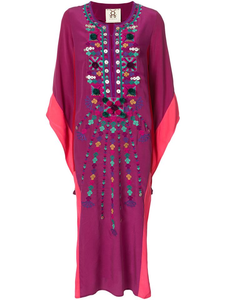 Figue - Nala Kaftan - Women - Silk - S, Pink/purple, Silk