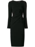 P.a.r.o.s.h. Knot Waist Pencil Dress - Black