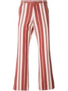 Romeo Gigli Vintage Striped Trousers, Men's, Size: 50, Red