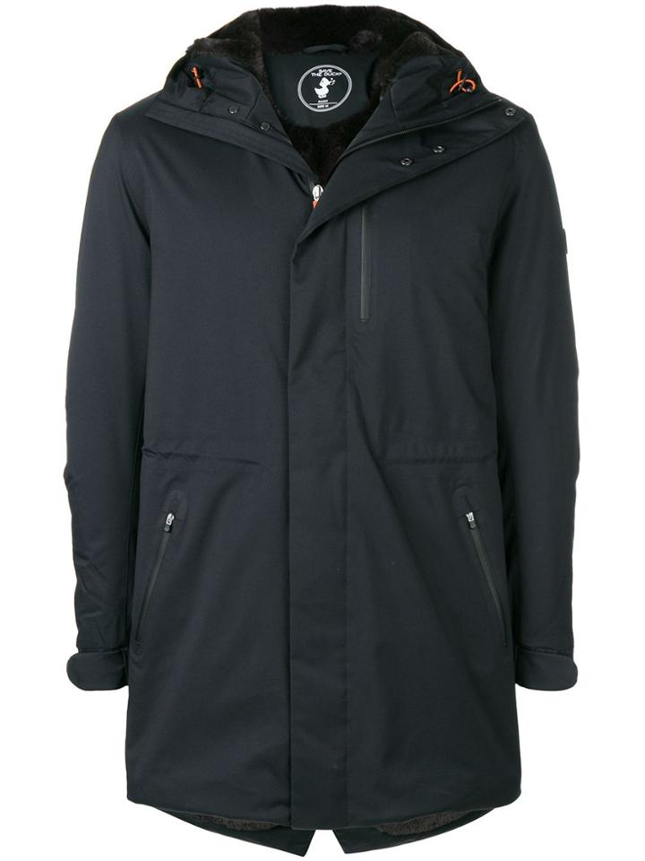 Save The Duck Hooded Raincoat - Black