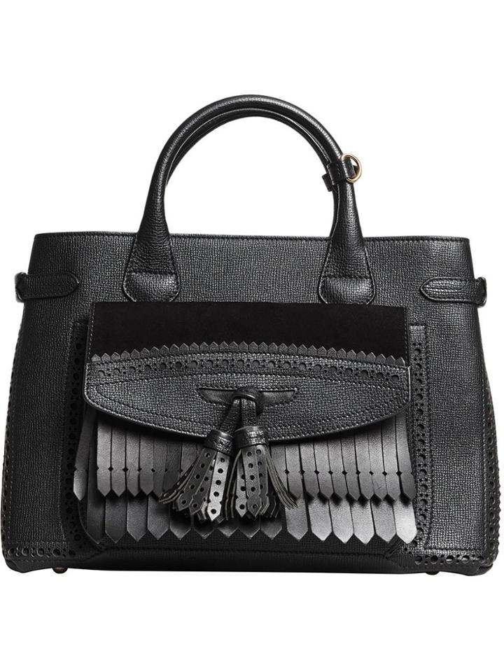 Burberry Medium Banner Tote - Black