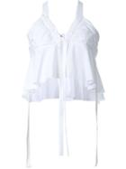 Manning Cartell Cropped V-neck Top, Women's, Size: 6, White, Cotton