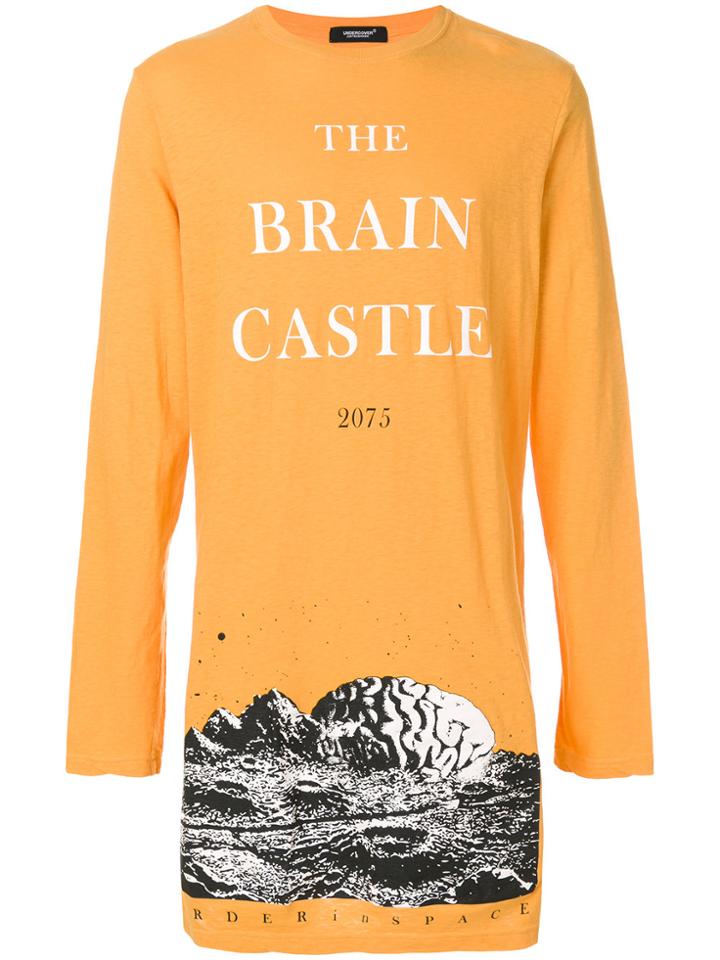 Undercover Printed Longline Long-sleeve T-shirt - Yellow & Orange