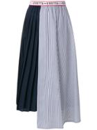 Vivetta Pleated Logo Skirt - Blue