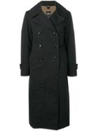 Aspesi Double-breasted Midi Coat - Black