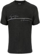 Giorgio Armani Logo Print T-shirt - Grey