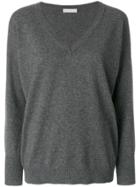 Le Tricot Perugia V-neck Relazed Sweater - Grey