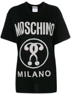 Moschino Logo Printed T-shirt - Black