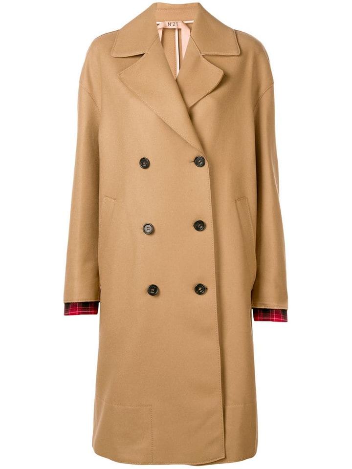 Nº21 Double Breasted Coat - Neutrals