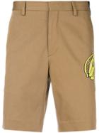 Fendi Banana Patch Shorts - Brown