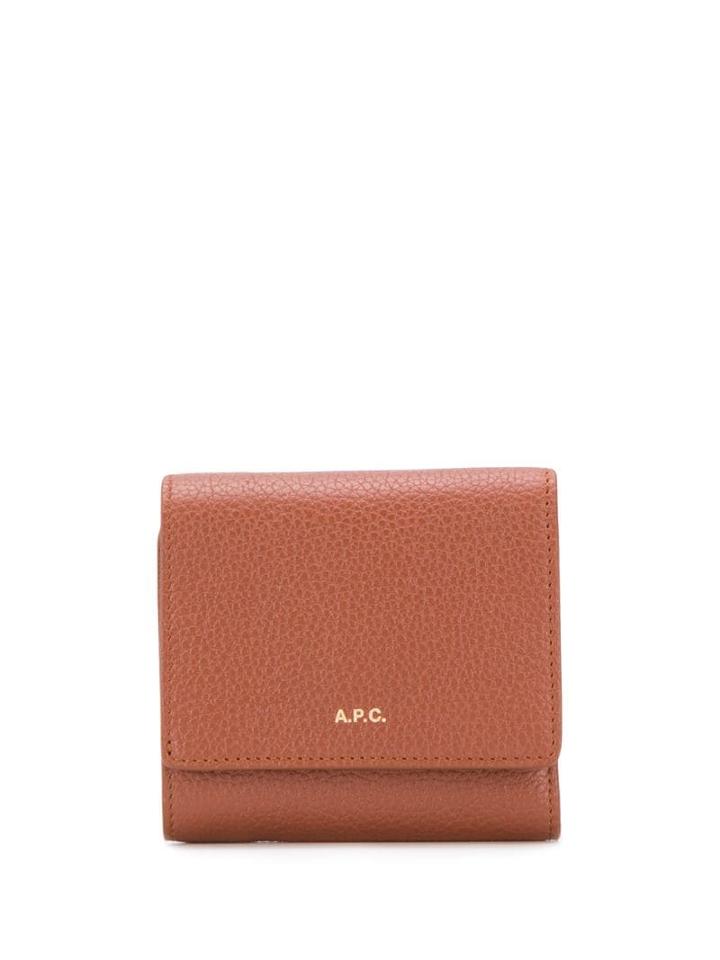 A.p.c. Textured Leather Purse - Brown