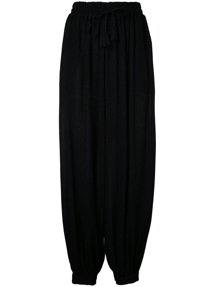 G.v.g.v. - Yoryu Chiffon Aladdin Pants - Women - Polyester/polyurethane/tencel - 34, Black, Polyester/polyurethane/tencel