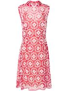 Miu Miu Lace Layer Dress - Red