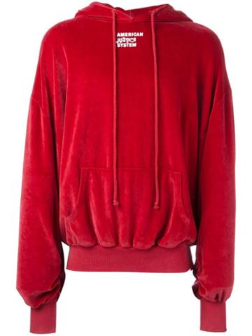 The Incorporated Velvet Hoodie, Adult Unisex, Size: Small, Red, Cotton/polyester