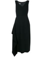 Boutique Moschino Draped Side Dress - Black