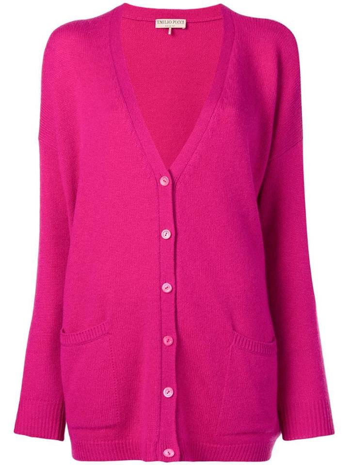 Emilio Pucci Oversized Cashmere Cardigan - Pink