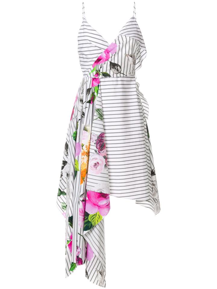 Off-white Floral Sleeveless Dress