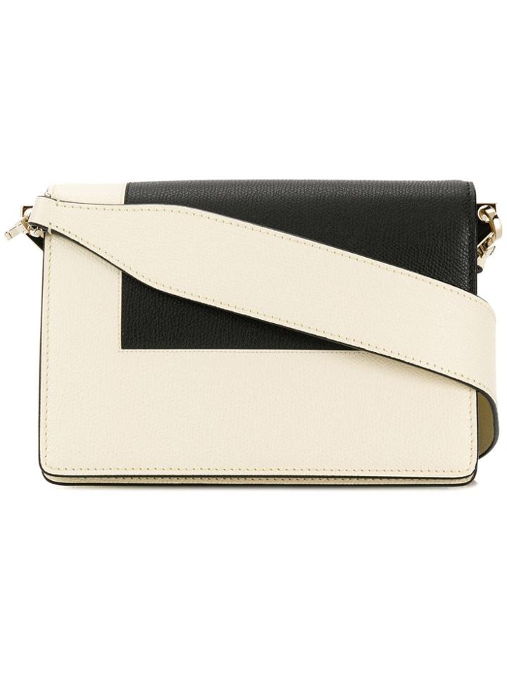 Valextra Two-tone Shoulder Bag - Black