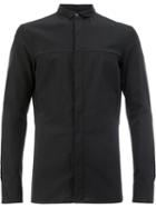 Masnada - Concealed Fastening Slim-fit Shirt - Men - Cotton - 52, Black, Cotton