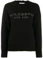 Philosophy Di Lorenzo Serafini Embellished Logo Sweater - Black