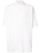 Casey Casey Creased Half Sleeve Shirt - White