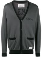 Wacko Maria Embroidered Cotton Knit Cardigan - Black