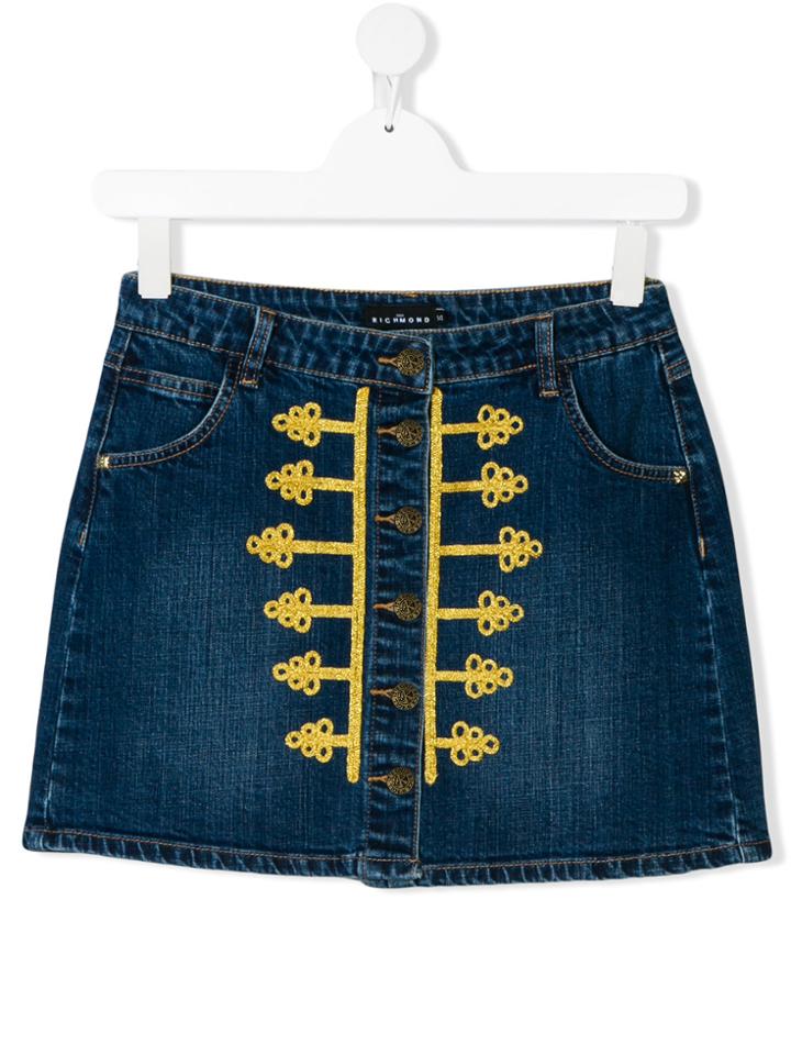 John Richmond Kids Teen Denim Skirt - Blue
