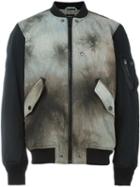 Diesel J-kitten-tye Bomber Jacket, Men's, Size: L, Grey, Polyester/nylon