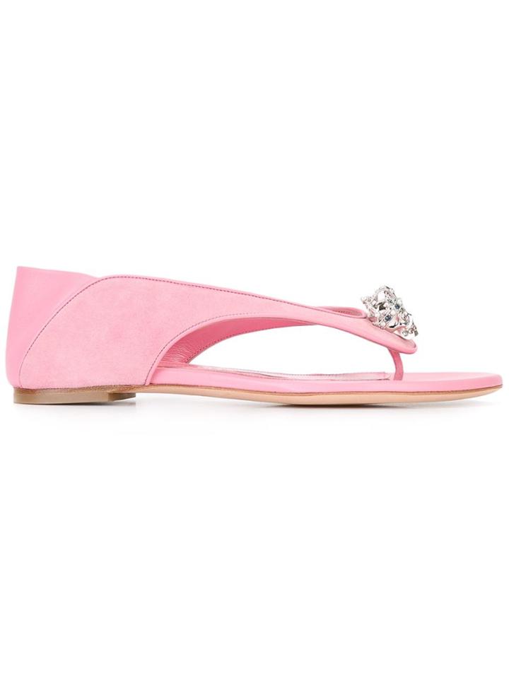 Alexander Mcqueen King And Queen Sandals - Pink & Purple