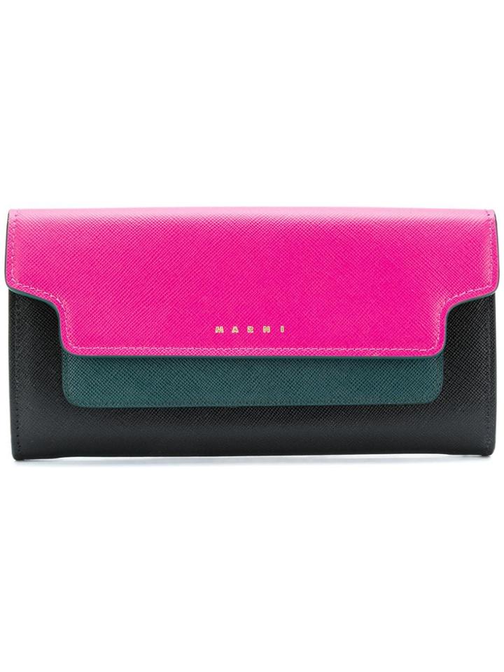 Marni Tri-coloured Wallet - Black