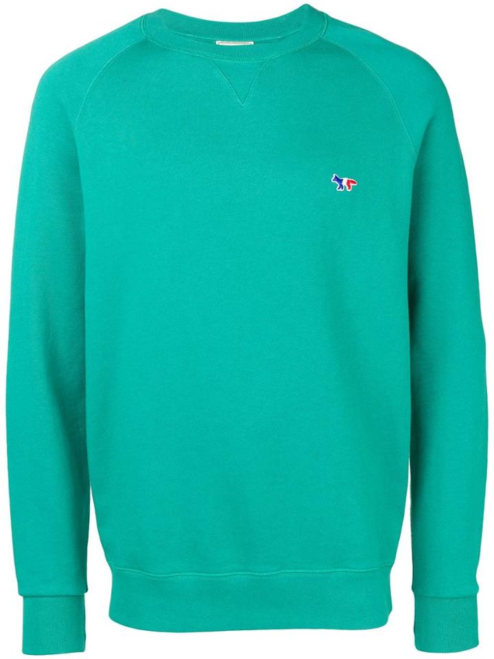 Maison Kitsuné Fox Head Patch Sweatshirt - Green