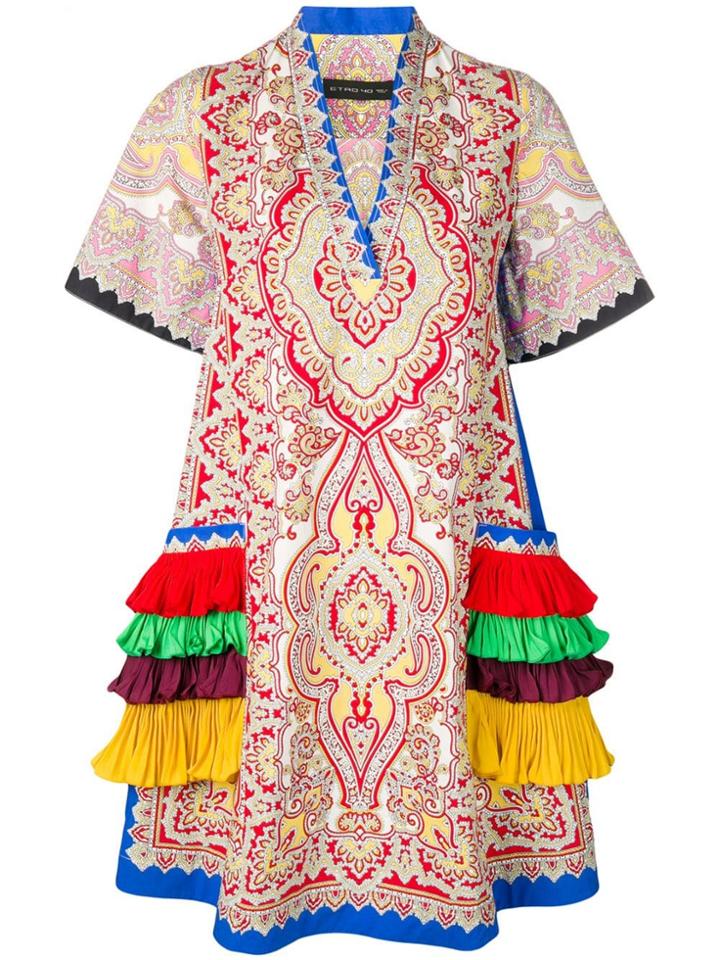 Etro Mini Paisley Dress - Neutrals