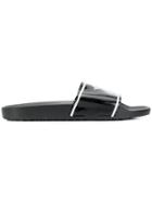 Plein Sport Branded Slippers - Black