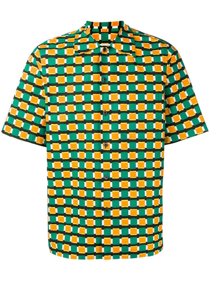 Marni Check Print Shirt - Green