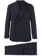 Gabriele Pasini - Double-breasted Suit - Men - Cotton/polyester/spandex/elastane/wool - 50, Blue, Cotton/polyester/spandex/elastane/wool