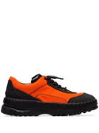 Camper Lab Orange X Kiko Kostadinov Leather Trim Low-top Sneakers -