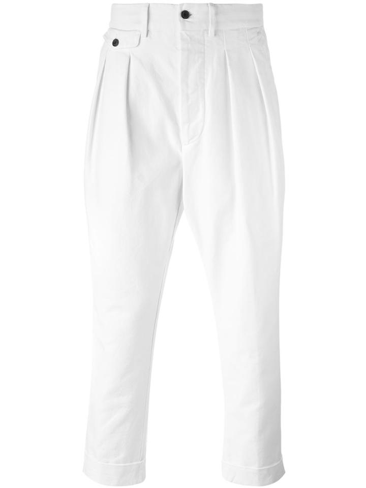 Wooster + Lardini Cropped Trousers, Men's, Size: 48, Nude/neutrals, Cotton