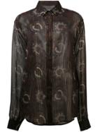 Saint Laurent Sheer Printed Shirt - Blue