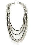 Goti Draped Chain And Bead Necklace