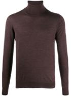 Tagliatore Roll Neck Sweater - Brown
