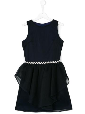 David Charles Kids Embellished Peplum Dress - Blue