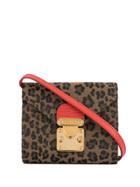 Fendi Pre-owned Leopard Print Shoulder Bag - Red